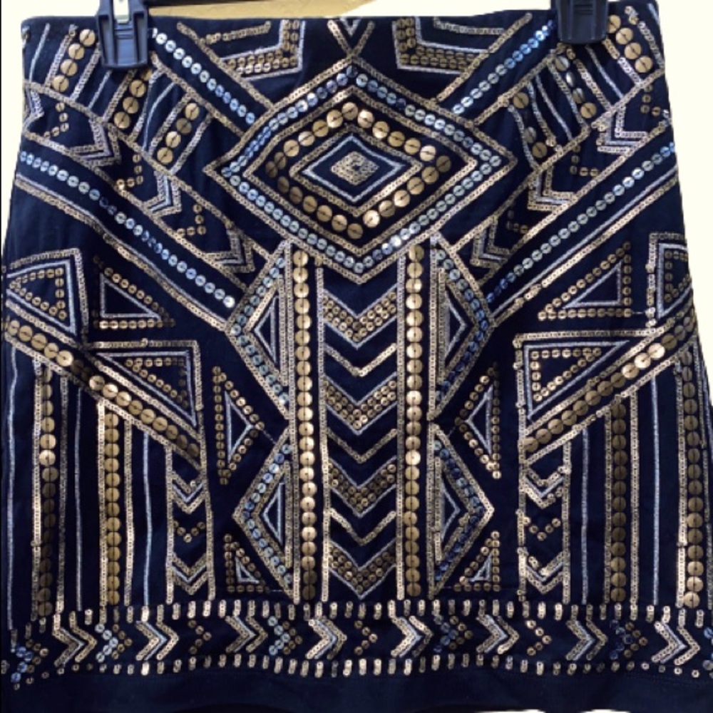 Express Sequin Mini Skirt